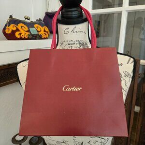 Small Cartier Shopping Bag + Velvet Ring Bag